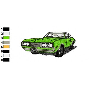 Classic Cars 64 Embroidery Design